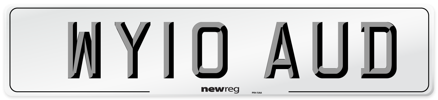 WY10 AUD Number Plate from New Reg